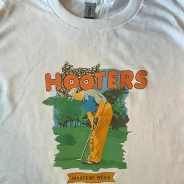 Hooters Masters Week 1993 Vintage Unisex T-shirt Golf Tee Cotton Menswear Cotton Menswear Top Decoration Hoodie, Sweatshirt