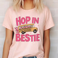 Hop In Bestie Struggle Bus Tee Funny Mental Health Struggle Buss Hop In Tshirt Girly Mental Health T-Shirt Hop In The Struggle Bus Bestie Top