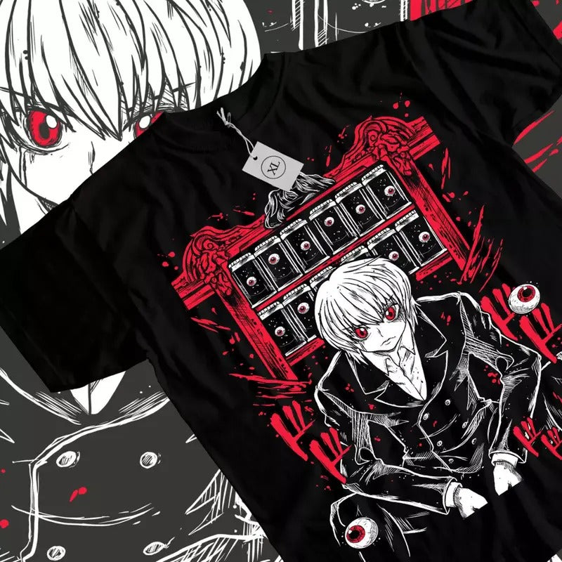 Hunter X Hunter Anime T-Shirt & Sweatshirt, Kurapika Red Eyes Graphic Tee, Anime Manga Lover Gifts Cotton Dragon