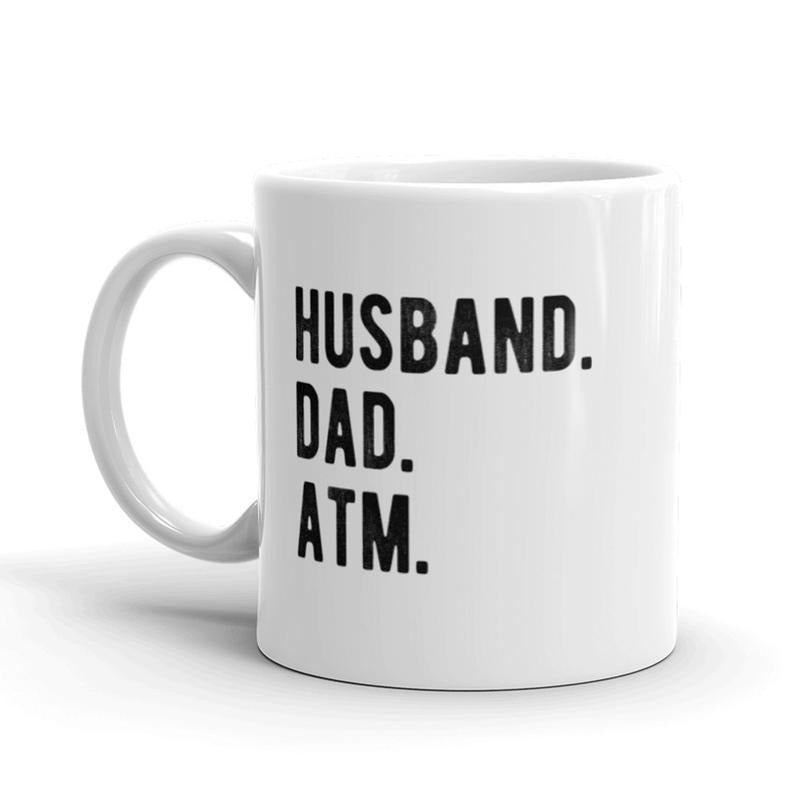 Husband Dad ATM Coffee Mug Funny Fathers Day Ceramic Cup-11oz Funny Coffee Mugs Ceramic Printed Drinkware Cup