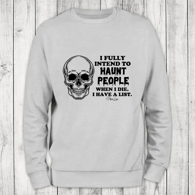 I Fully Intend To Haunt People Men's Sweatshirt, #halloween #fall #holidays #blackprint #cute