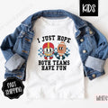 I Just Hope Both Teams Have Fun Kids Shirt - Football Children's Tshirt - Cute Youth Tee Gildan