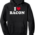 I Love Bacon Pullover Hoodie | Unisex Hooded Sweatshirt