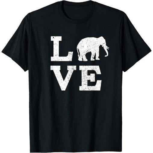 I Love Elephants T-Shirt Funny T-Shirt Made in USA