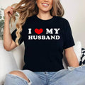 I Love My Husband, I Heart My Husband T-Shirt | Cotton 100%, Crewneck, Top Womenswear