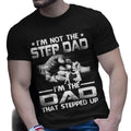 I'm Not The Stepdad I'm The Dad That Stepped Up Graphic Tee, Fist Bump Vint*ge Bonus Dad Shirt, Fathers Day Gift, Unisex Short Sleeve Tee, Crewneck Top