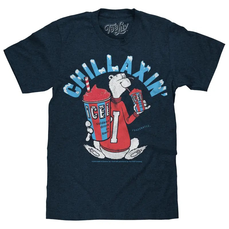ICEE Chillaxin' Faded Logo T-Shirt - Navy