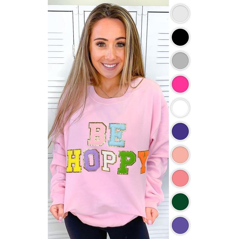 Ideal Chenille Be Hoppy Easter Adult Sweatshirt