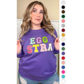 Ideal Chenille Eggstra Adult Sweatshirt - Cozy Easter Cheer #Eggstra #EasterSweatshirt #ChenilleVibes