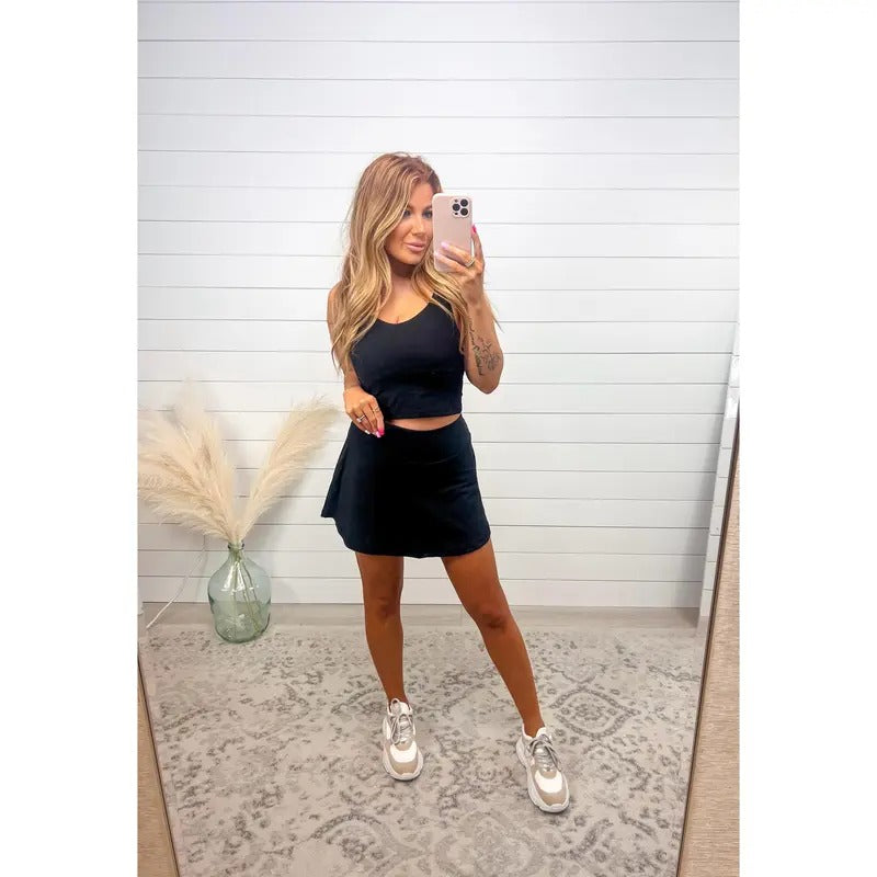 If Looks Could Kill Black Skort