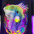 Iguana T-shirt Black Cotton Casual