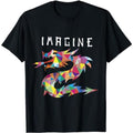 Imagine Fantasy Dragon Tattoo Style T-Shirt Menswear Top Underwear Tshirt Streetwear Tropical Streetwear Tropical