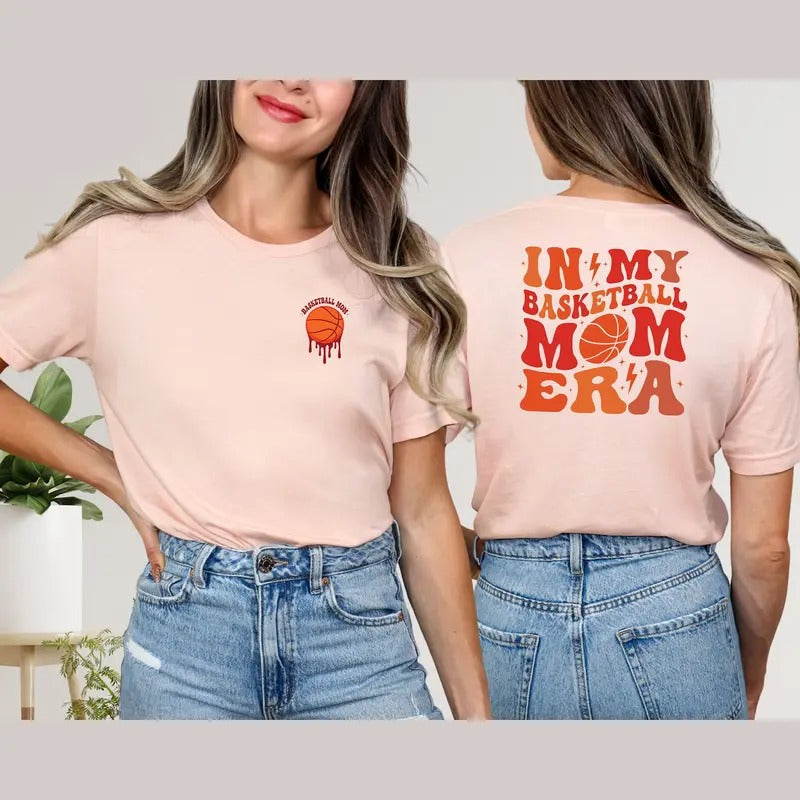 In My Basketball Mom Era Shirt, Basketball Mom Sweatshirt, Basketball Lover Hoodie, Basketball Game Day Tee,Sports Mom Tee, Mother Day Gift-1