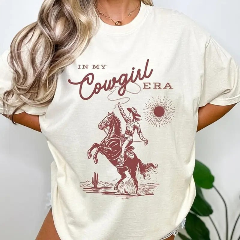 In My Cowgirl Era Tee, Retro Cowgirl Tee, Rodeo Shirt, Country Shirt Unisex Full Size