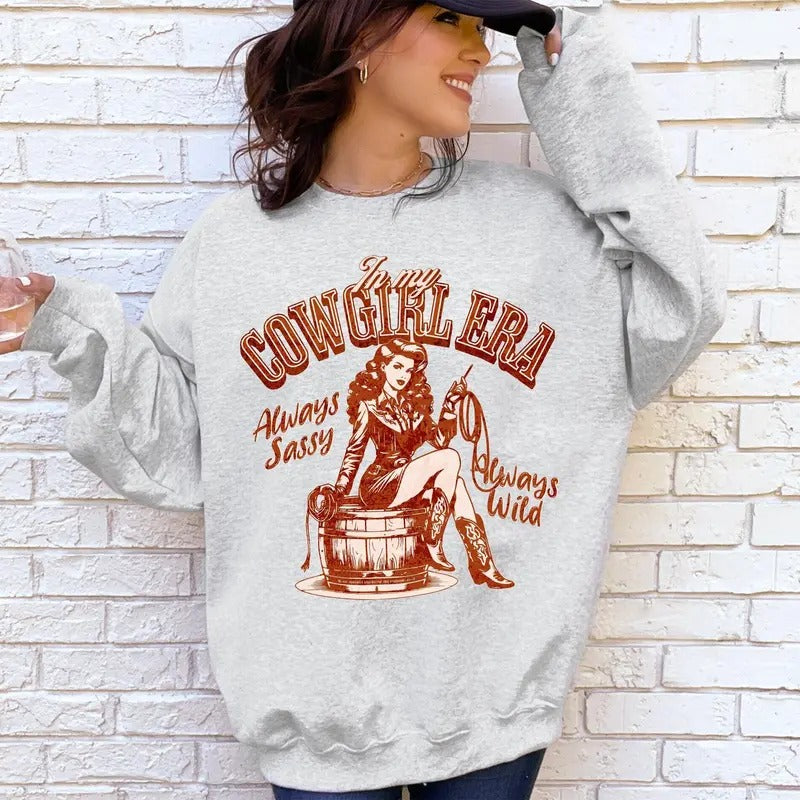 In My Cowgirl Era, Sassy, Western, Country Sweatshirt, Crew Neck, Women's, Crewneck