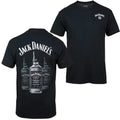 Jack D Triple Whisky Bottles Front and Back Print T-Shirt