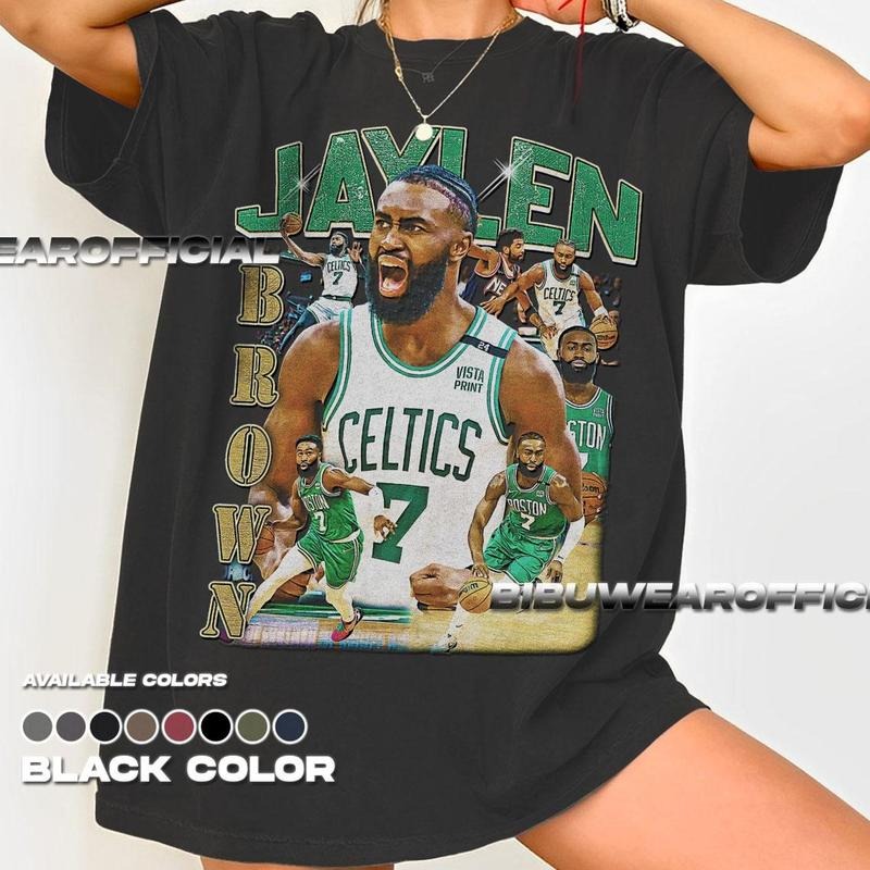 Jaylen Brown Unisex Heavy Cotton T-Shirt - Basketball Fan Apparel, Player Gift, Celtics Team T-Shirt, Sports Fashion, Gift For Fan