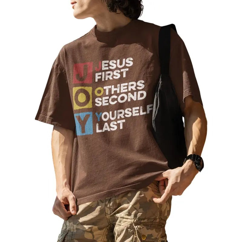 Jesus First Other Second Yourself Last Christian Joy Acronym T-Shirt