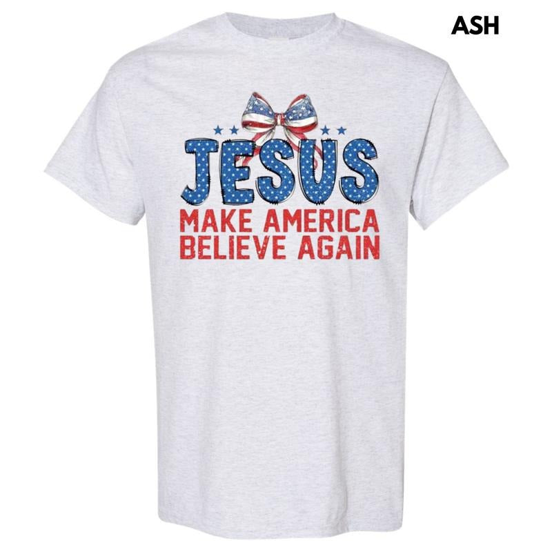 Jesus Make America Believe Gildan Short Sleeve T-Shirt