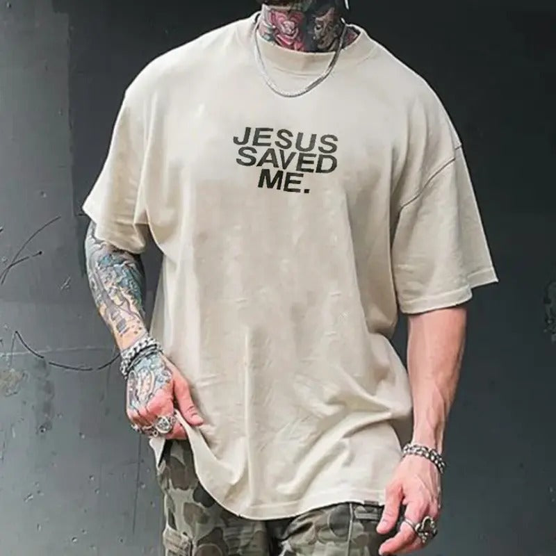 Jesus Save Me Crew T-shirt Menswear Top Tshirt Streetwear