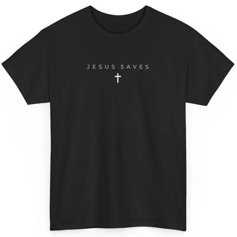 Jesus Saves Cross T-Shirt - Menswear Top Streetwear Outfits