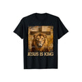 Jesus is King Lion Shirt Cotton Casual Street Style Crew Neck Short Sleeve T-Shirt Trendy Top for Women for Men, Perfect Giftsstyle{n002}2