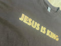 Jesus is King Unisex Chocolate Brown T-shirt