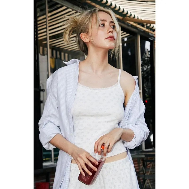 John Galt Women's Bear Lace Skylar Pajama Tank Top