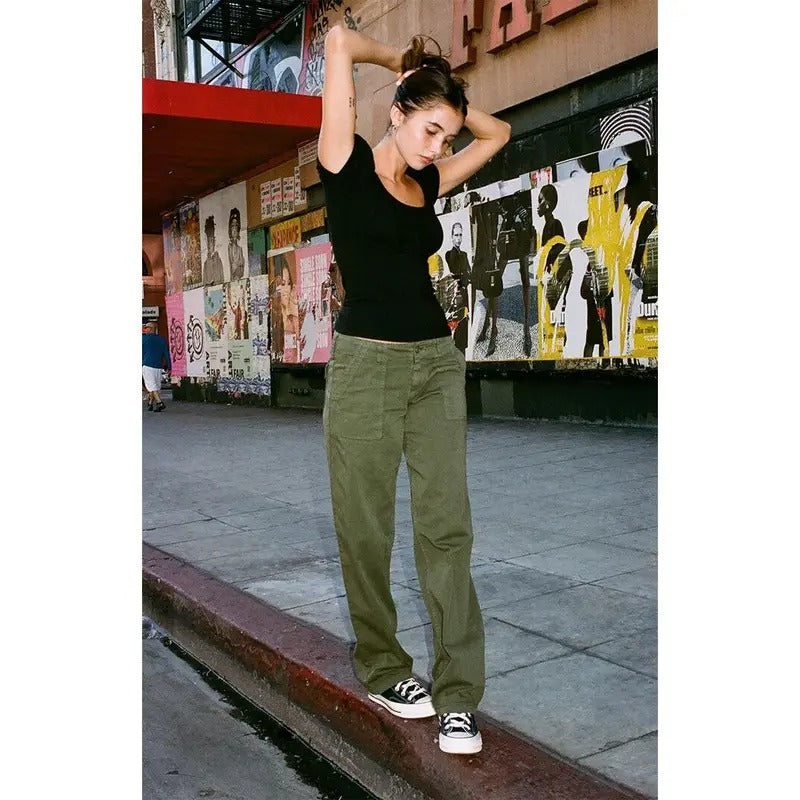 John Galt Women's Black Ruched T-Shirt