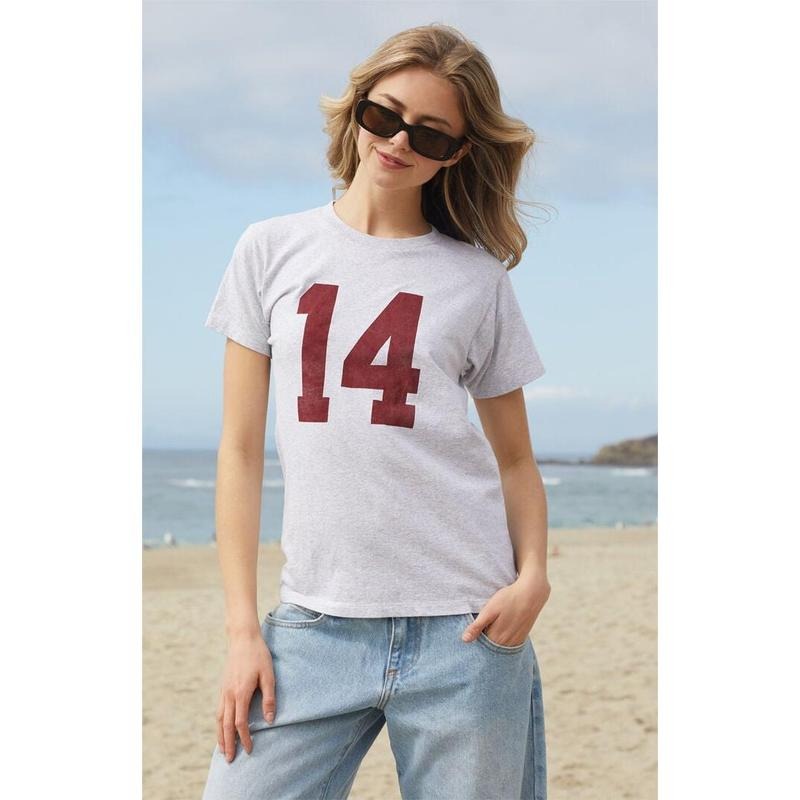 John Galt Women's Gray 14 T-Shirt - Multicolor