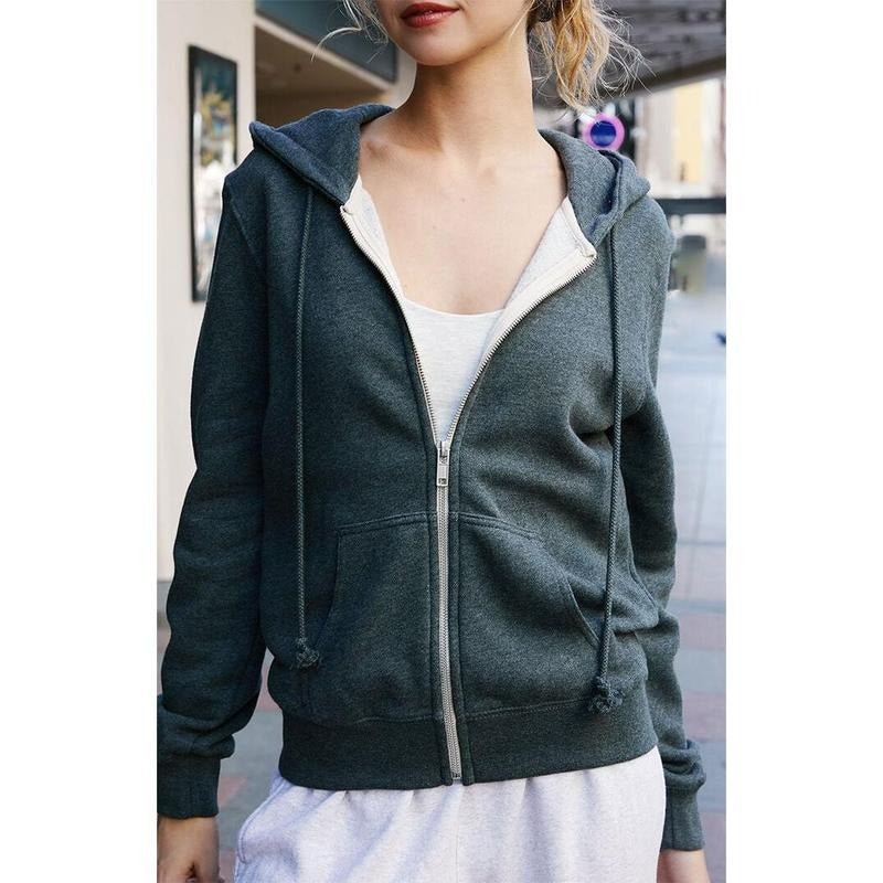 John Galt Women's Gray Full Zip Hoodie