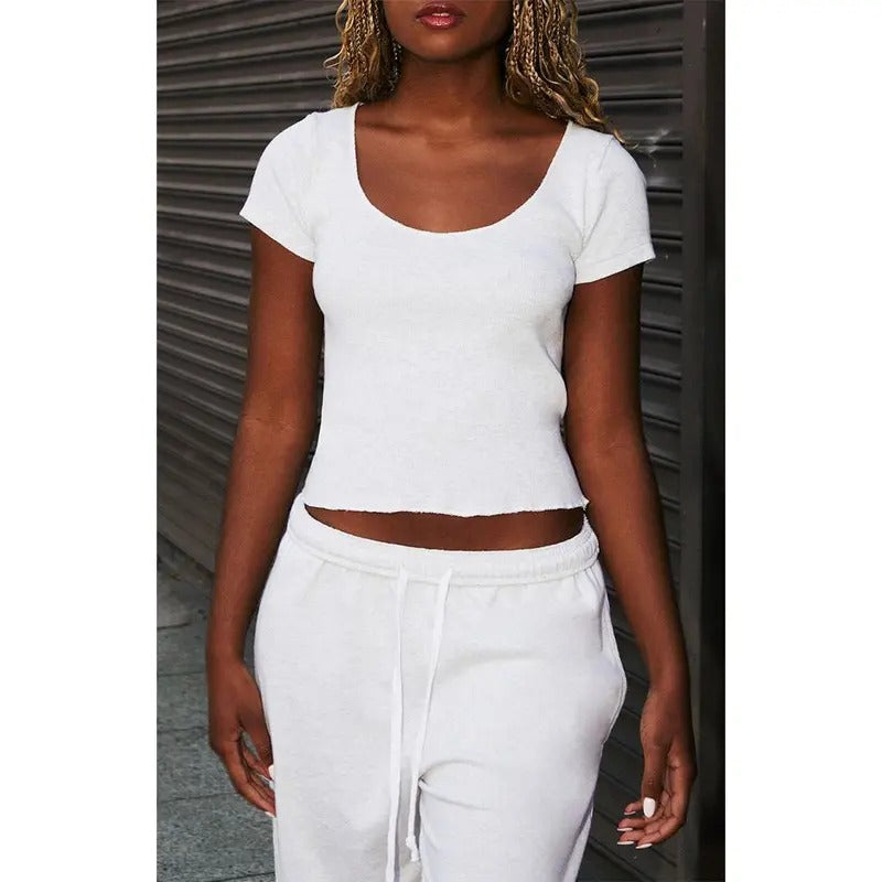 John Galt Women's Gray Mckenna Short Sleeve Top