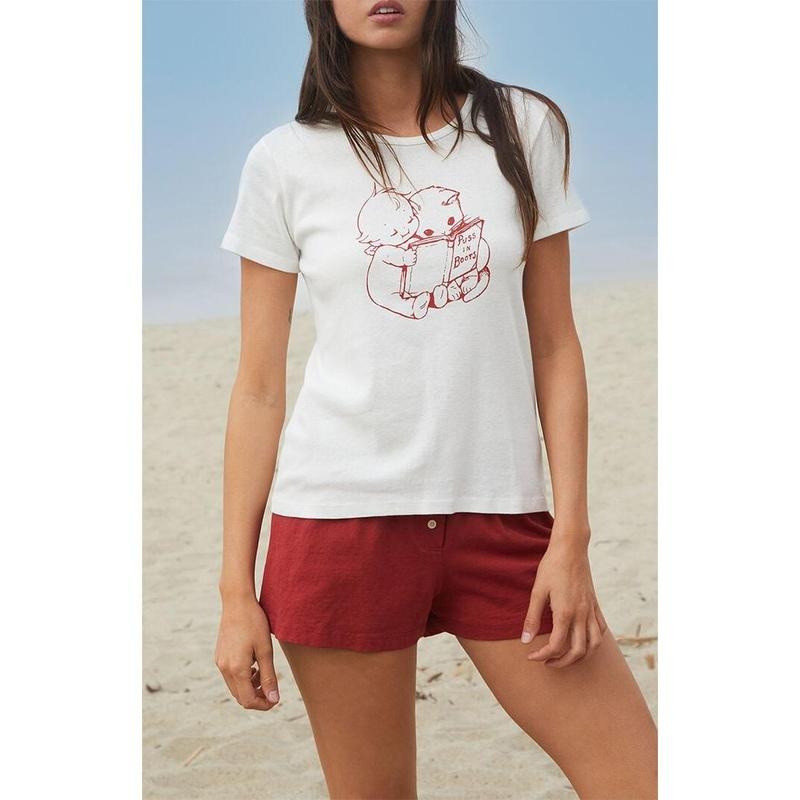 John Galt Women's Hailie Puss In Boots T-Shirt - Multicolor