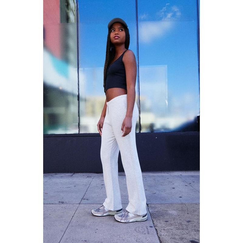 John Galt Women's Heather Grey Kiera Low Rise Sweatpants