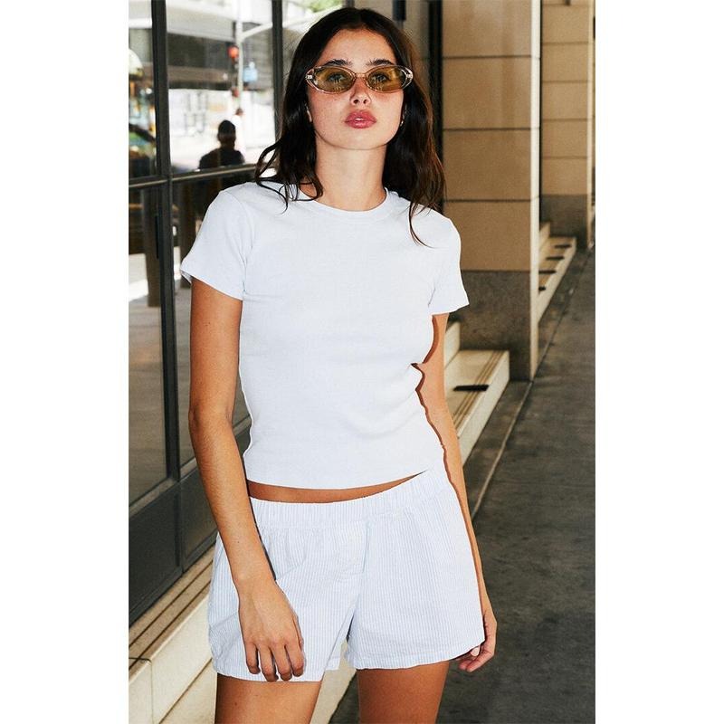 John Galt Women's Light Blue Emma Short Sleeve T-Shirt