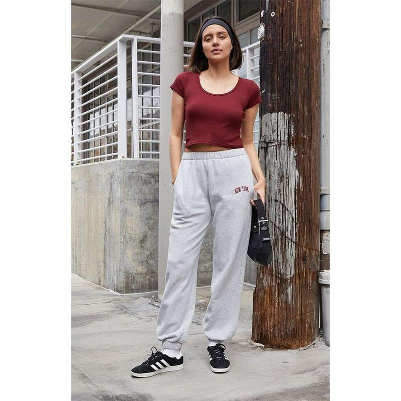 John Galt Women's Light Gray New York Rosa Sweatpants