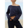 John Galt Women's Navy Cameron Cropped Sweater