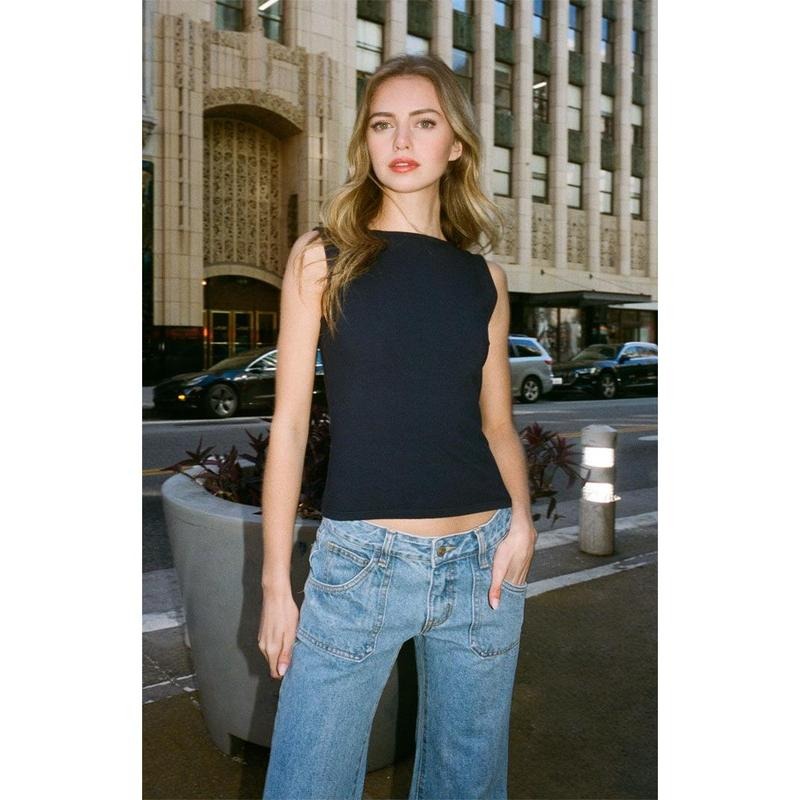 John Galt Women's Navy Kathleen Top