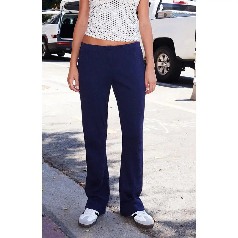 John Galt Women's Navy Keira Pointelle Pajama Pants