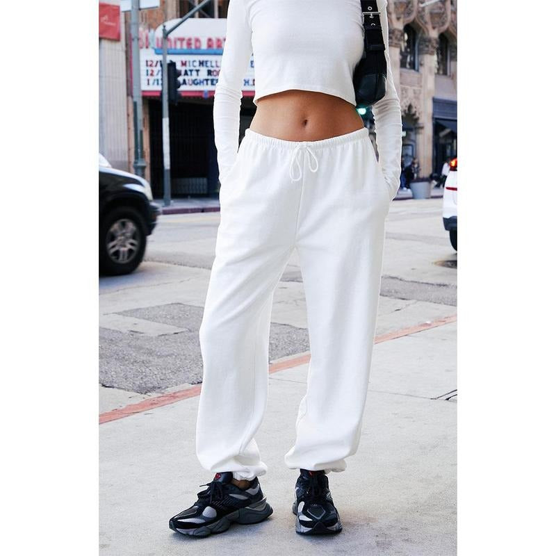 John Galt Women's White Rosa Sweatpantsstyle{n002}2