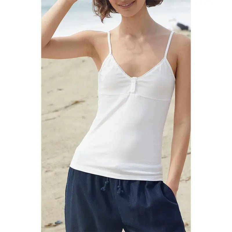 John Galt Women's White Tiffany Tank Topstyle{n002}2