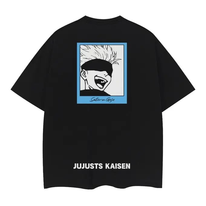 Jujutsu Kaisen "Satoru Gojo" Heavyweight Vintage Tee 100% Cotton OVERSIZED Anime T-shirt Menswear Top Casual Streetwear Black Crewneck Japanese Workwear Tshirt
