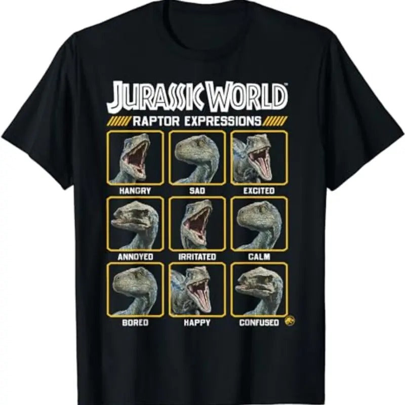 Jurassic World Two Blue Raptor Expressions Graphic T-Shirt