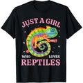 Just A Girl Who Loves Reptiles Funny Lizard Lover Design T-Shirt made in usa