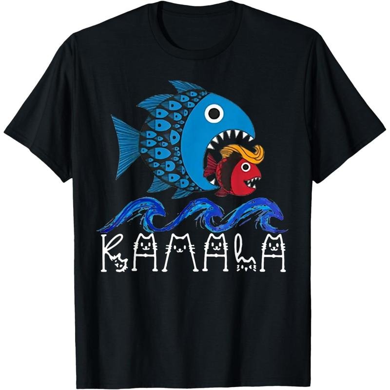 Kamala Fish Eat Fish T-Shirt made in usa