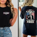 Kamala You're Fired - Trump 2024 T-shirt, President Trump Election Tee, Casual Shirt, Republican Gifts, Patriotic American Flag Shirt