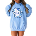 Kawaii Blueberry Cow Hoodie Tumblr Hoodie Trendy VSCO Hoodie Option Available Gifts for Teenage Girls, Cute Girl Styles