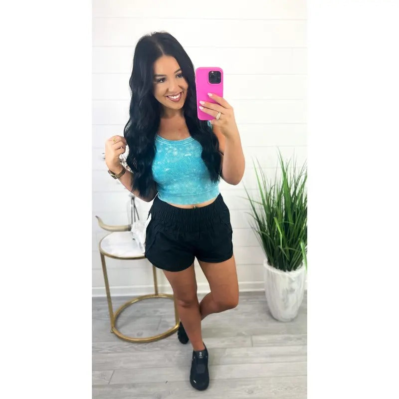 Kaylie Ribbed Crop Tank Top