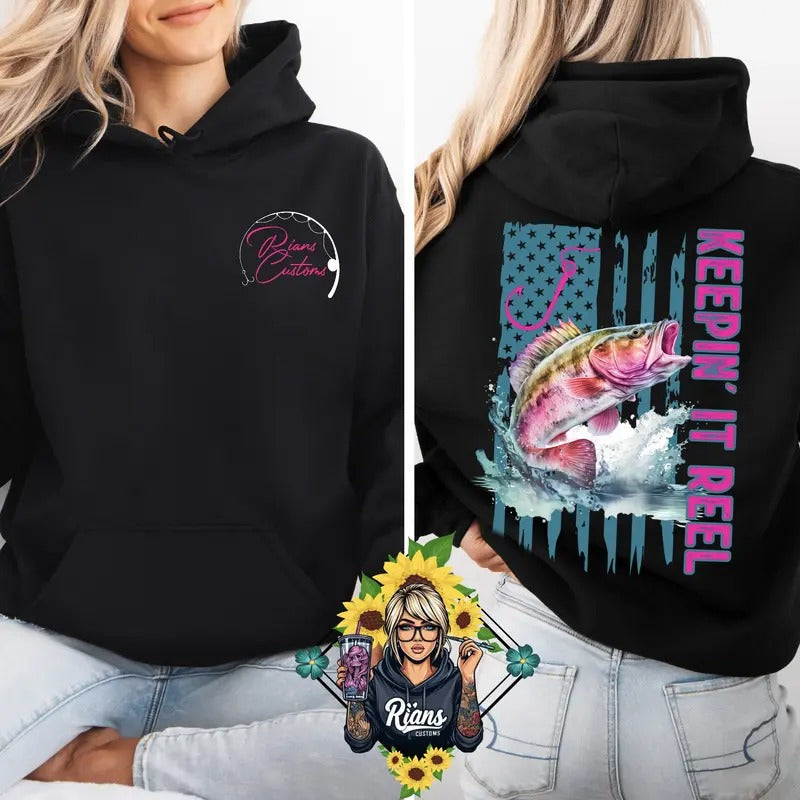 Keepin It Reel Unisex Sized Soft Comfortable Hoodie Casual Clothing