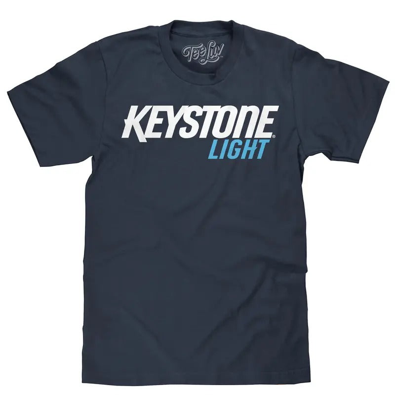 Keystone Light Beer T-Shirt - Navy Blue